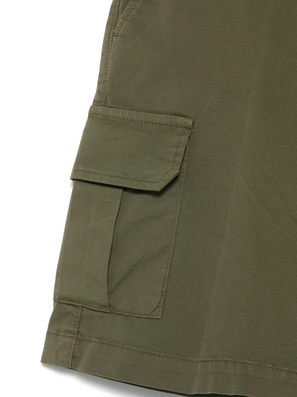 Cargo corti per bambino Paolo Pecora Kids verde con due tasche laterali oblique - Rubino Kids