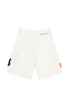 Cargo corti per bambino Stella McCartney Kids bianchi con applicazione - Rubino Kids