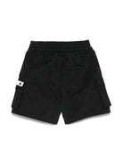 Cargo corti per neonato Moschino Kids nero con applicazione - Rubino Kids