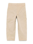 Cargo in cotone per bambino Aspesi Kids beige con targhetta con logo - Rubino Kids