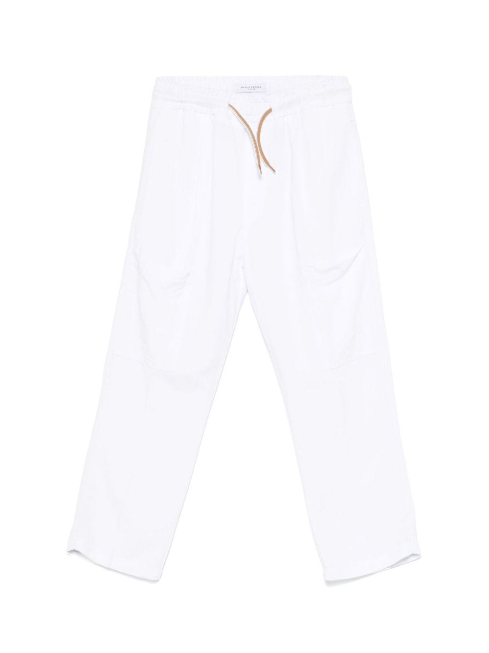 Cargo in cotone per bambino Paolo Pecora Kids bianco con coulisse - Rubino Kids