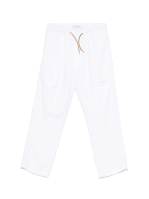 Cargo in cotone per bambino Paolo Pecora Kids bianco con coulisse