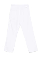 Cargo in cotone per bambino Paolo Pecora Kids bianco con coulisse - Rubino Kids