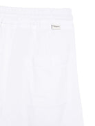 Cargo in cotone per bambino Paolo Pecora Kids bianco con coulisse - Rubino Kids