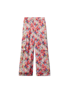 Cargo per bambina Off - White Kids multicolore in crepe de chine con stampa all - over - Rubino Kids