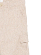 Cargo per bambino Eleventy Kids beige con motivo pied - de - poule - Rubino Kids