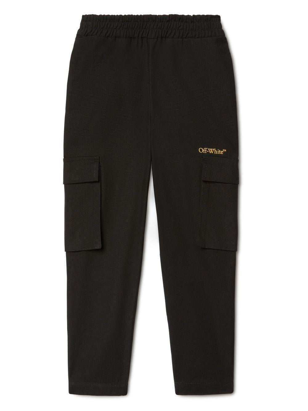 Cargo per bambino Off - White Kids Bookish marrone con due tasche con patta - Rubino Kids