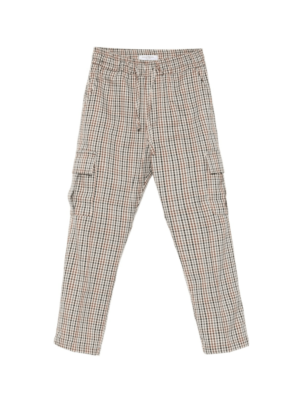 Cargo per bambino Paolo Pecora Kids marrone a quadri - Rubino Kids