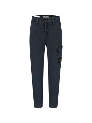 Stone Island Junior blue cargo pants for boys with pockets