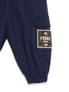 Cargo per neonato Fendi Kids blu con logo applicato - Rubino Kids