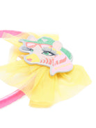 Cerchietto per bambina Billieblush fucsia in raso con motivo zebrato - Rubino Kids