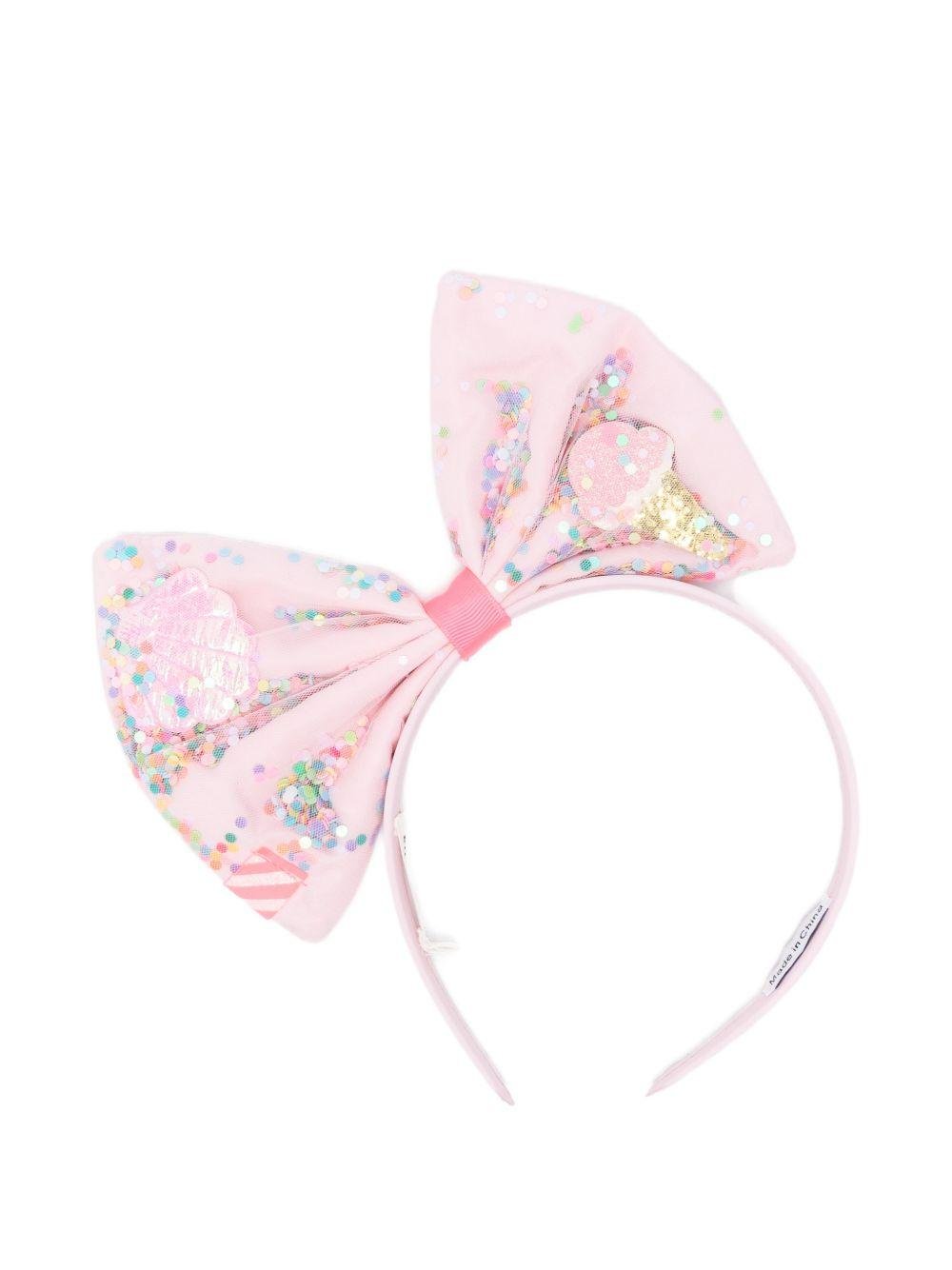 Cerchietto per bambina Billieblush rosa con dettaglio fiocco - Rubino Kids