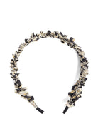 Cerchietto per bambina Bonpoint beige con ruches - Rubino Kids