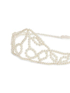 Cerchietto per bambina Bonpoint Jumelle bianco con perle - Rubino Kids