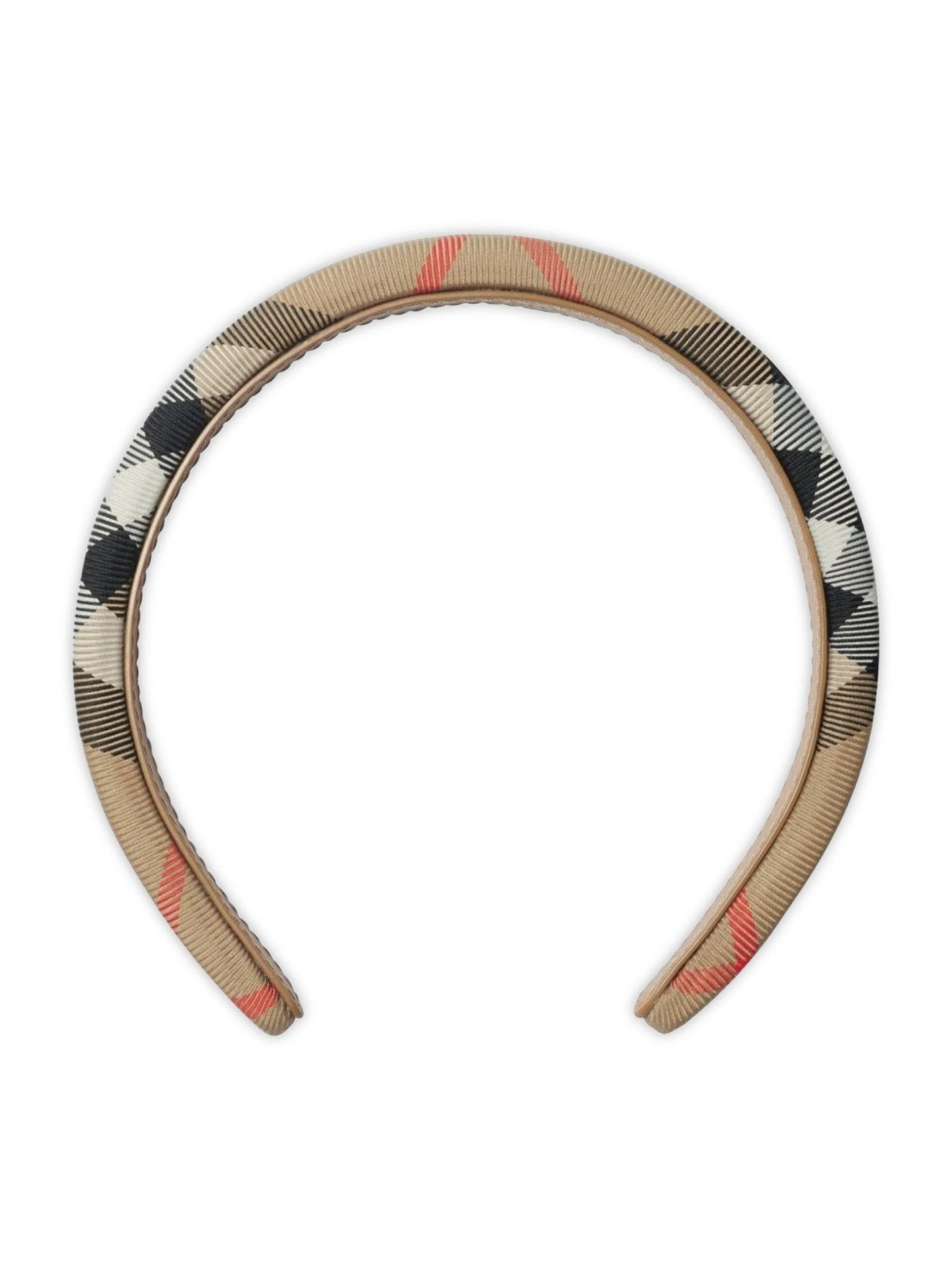 Cerchietto per bambina Burberry Kids beige con motivo Vintage Check - Rubino Kids