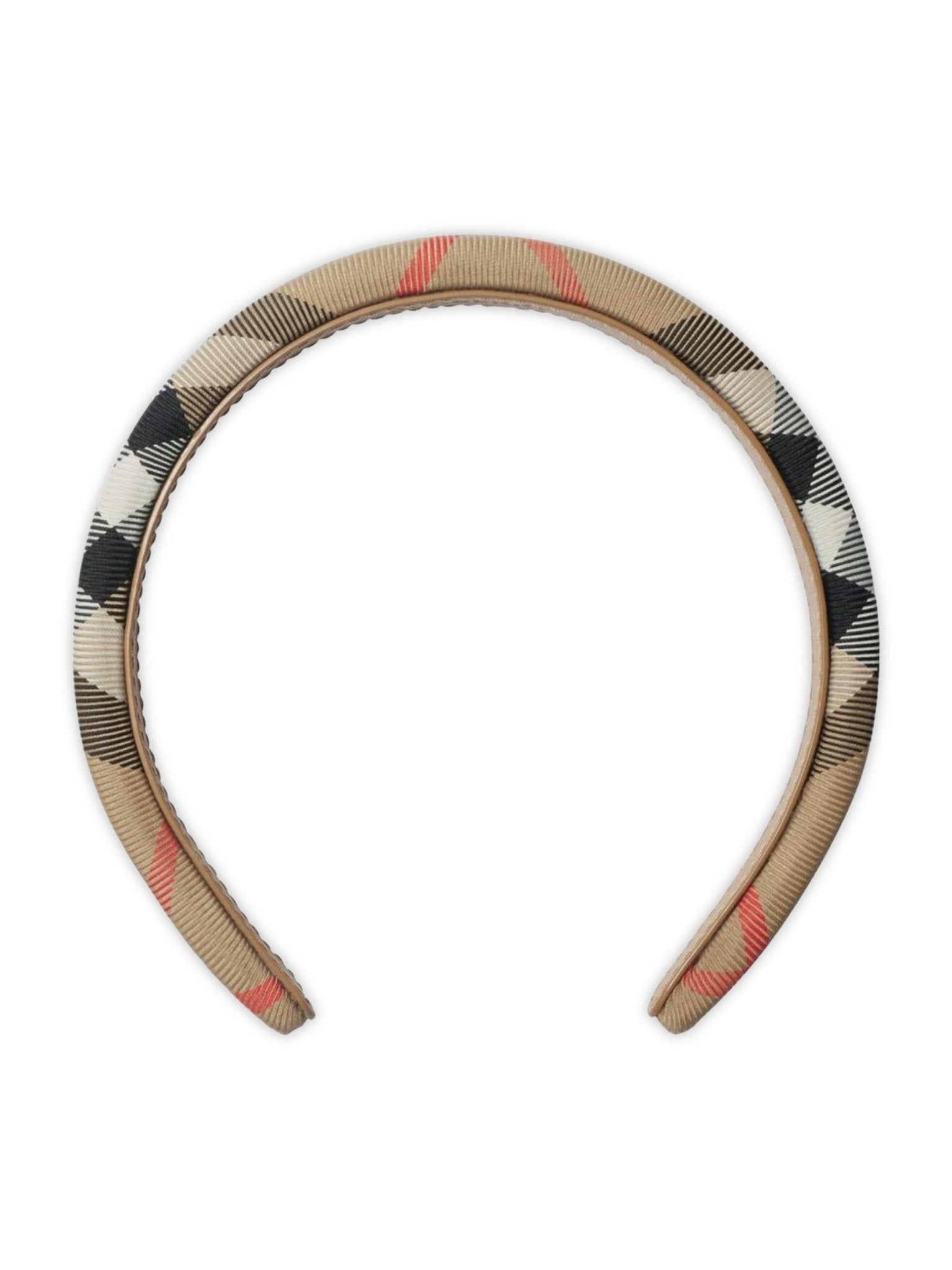 Cerchietto per bambina Burberry Kids beige con motivo Vintage Check - Rubino Kids