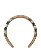 Cerchietto per bambina Burberry Kids beige con motivo Vintage Check - Rubino Kids