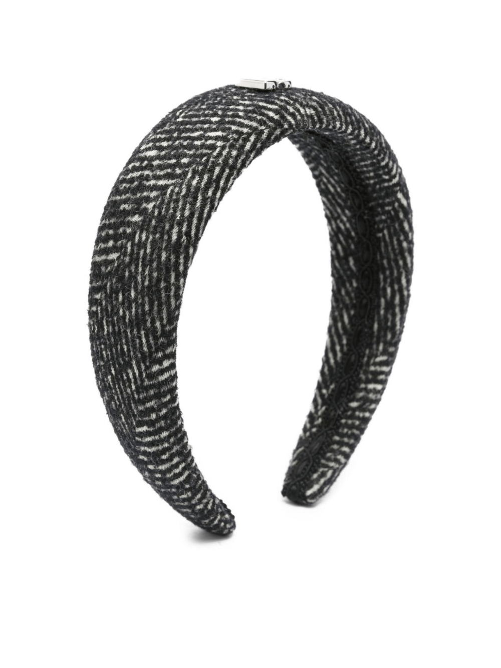 Cerchietto per bambina Dolce & Gabbana Kids nero con motivo pied - de - poule - Rubino Kids