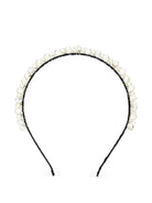 Cerchietto per bambina Ermanno Scervino Junior nero con perline - Rubino Kids