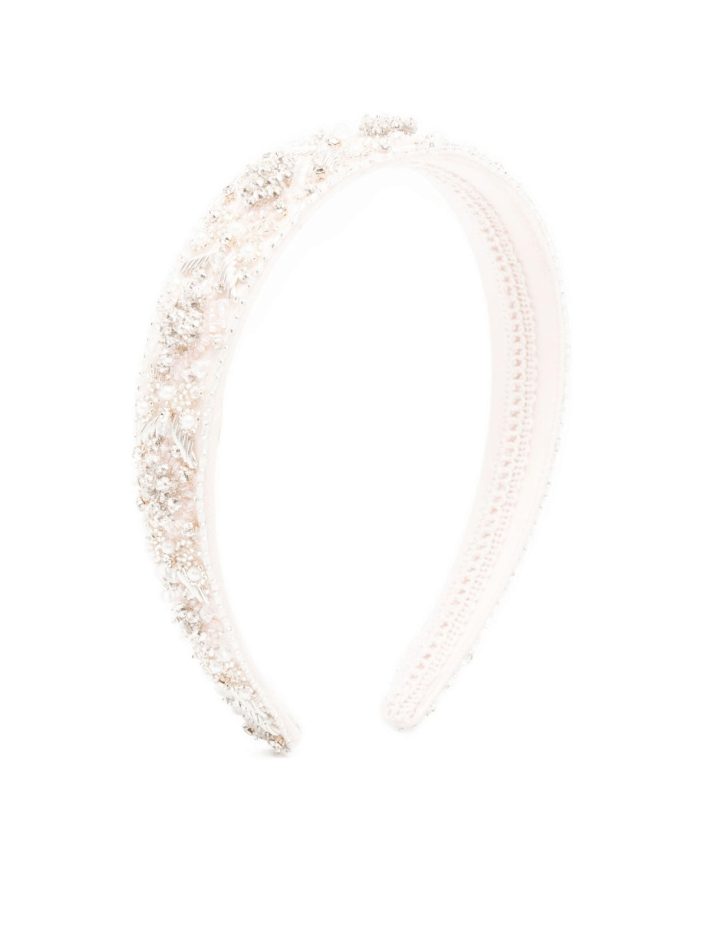 Cerchietto per bambina Maison Ava rosa con decorazione a perline - Rubino Kids