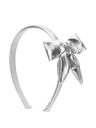 Cerchietto per bambina Monnalisa argento con dettaglio fiocco - Rubino Kids