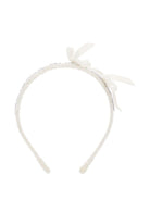 Cerchietto per bambina Monnalisa bianco con cristalli - Rubino Kids