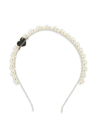 Cerchietto per bambina Monnalisa bianco con decorazione di perle - Rubino Kids