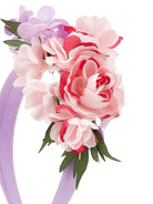 Cerchietto per bambina Monnalisa lilla con decorazione a fiori - Rubino Kids