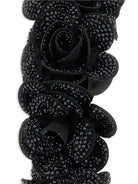 Cerchietto per bambina Monnalisa nero con decorazione a fiori - Rubino Kids