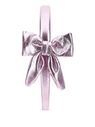 Cerchietto per bambina Monnalisa rosa con fiocco metalizzato - Rubino Kids