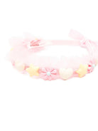 Cerchietto per capelli per bambina Billieblush rosa con applicazione fiori - Rubino Kids