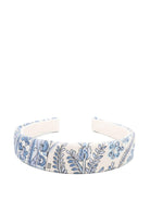 Cerchietto per capelli per bambina Etro Kids blu con stampa floreale - Rubino Kids