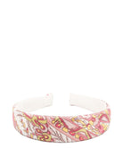 Cerchietto per capelli per bambina Etro Kids rosa con stampa floreale - Rubino Kids