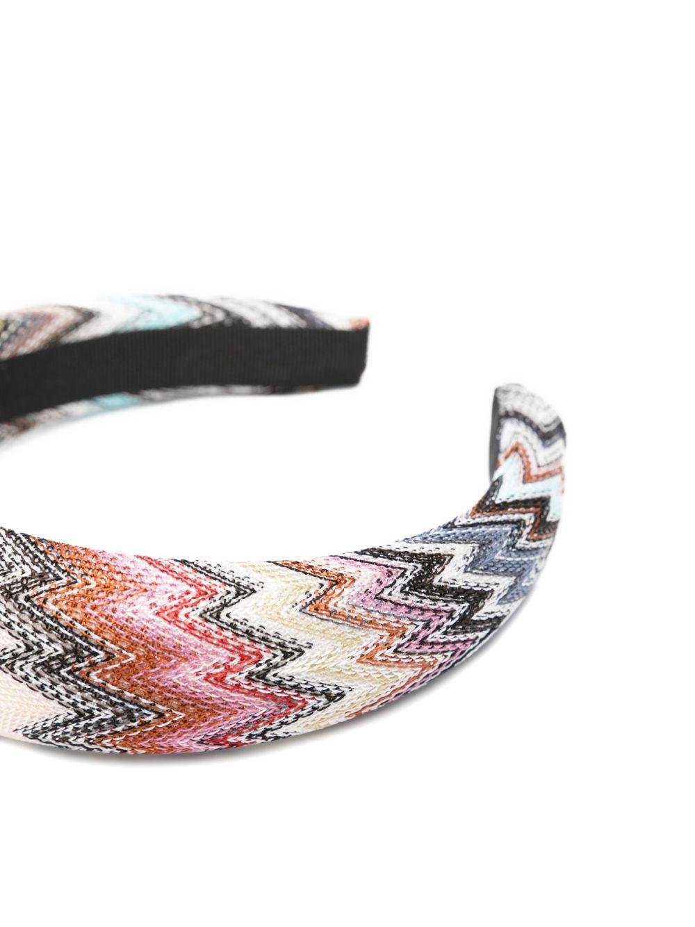 Cerchietto per capelli per bambina Missoni Kids multicolore con motivo a zigzag - Rubino Kids