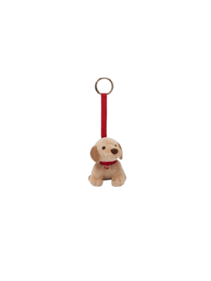MC2 ST. Barth Kids Mini Labrador Plush Charm for Children, Beige with Red Collar