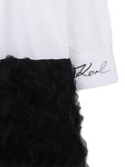 Chemisier per bambina Karl Lagerfeld Kids bianco con ruches - Rubino Kids