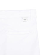 Chino dritti per bambino Paolo Pecora Kids bianco con due tasche posteriori a filetto - Rubino Kids