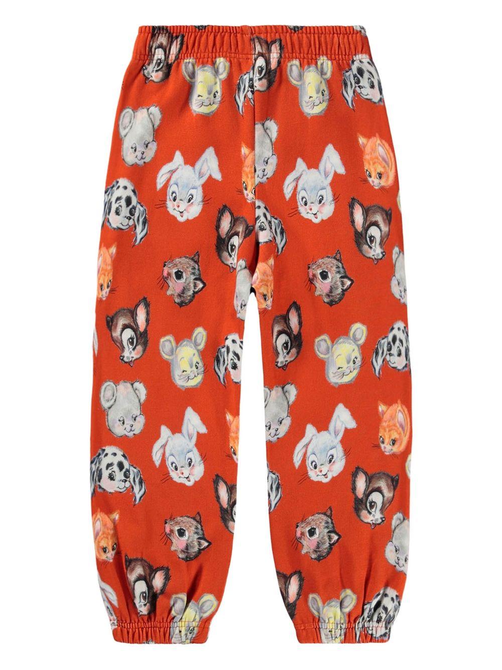 Chino per bambina Molo rosso in cotone biologico - Rubino Kids