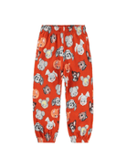 Chino per bambina Molo rosso in cotone biologico - Rubino Kids