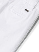Chino per bambino Emporio Armani Kids bianco con taglio slim - Rubino Kids