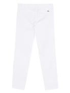 Chino per bambino Emporio Armani Kids bianco con taglio slim - Rubino Kids