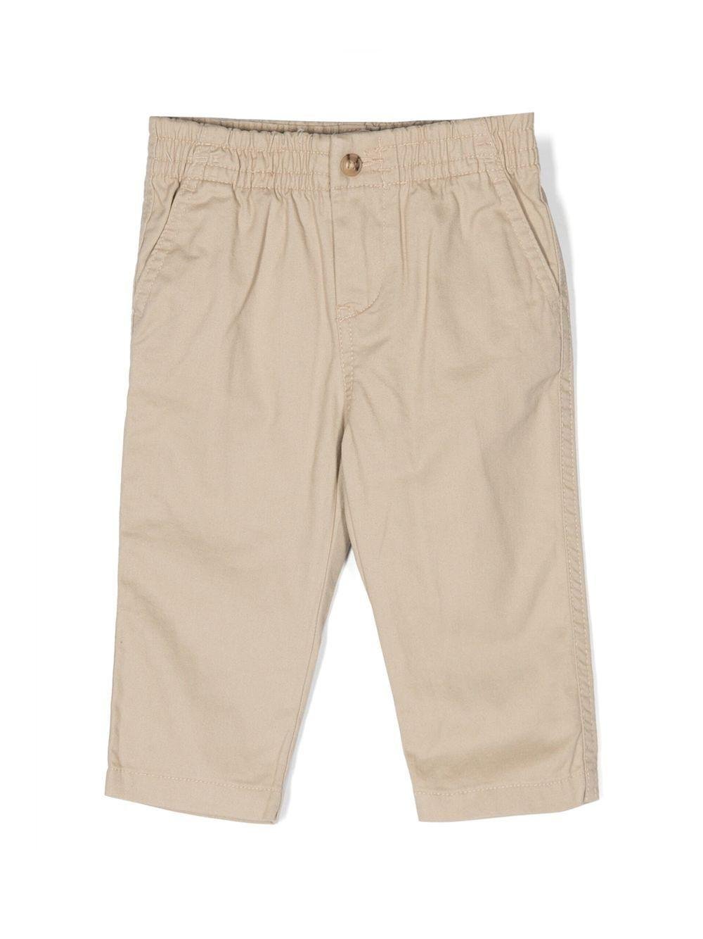 Chino per neonato Polo Ralph Lauren Kids beige con motivo Polo Pony - Rubino Kids