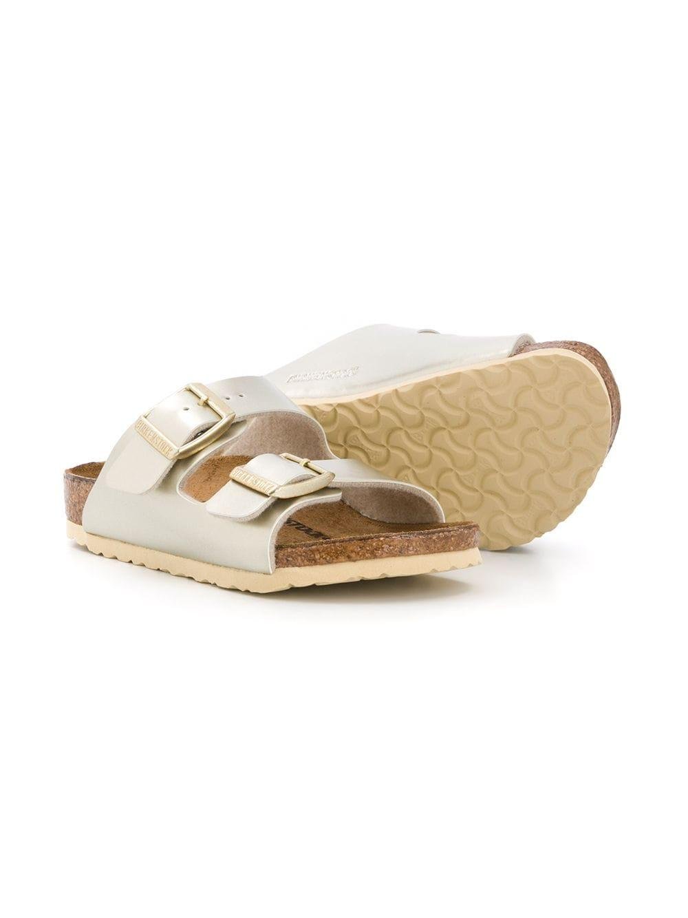 Ciabatta Arizona per bambina Birkenstock Kids color oro con fibbia - Rubino Kids