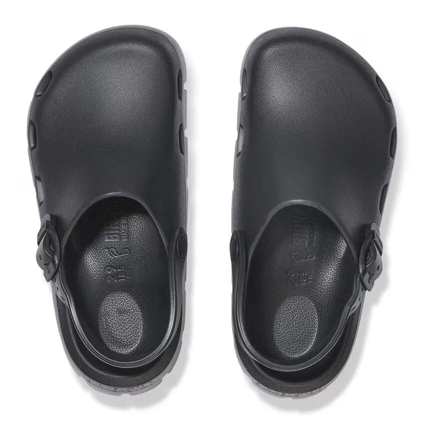 Ciabatta per bambino Birkenstock Kids nero con cinturino posteriore - Rubino Kids