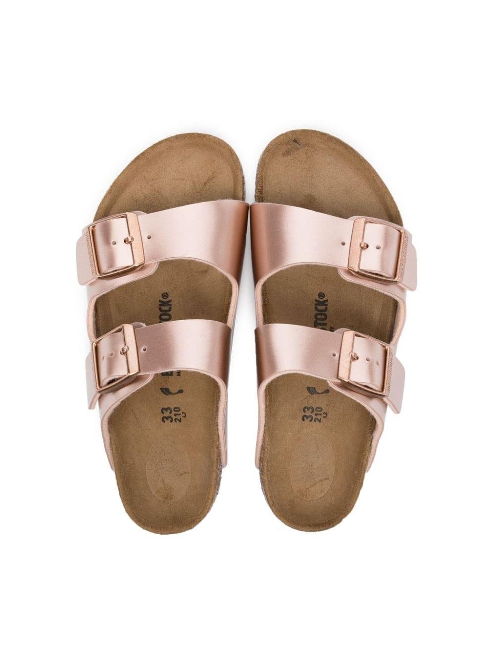 Ciabatte per bambina Birkenstock Kids Arizona rosa con doppia fibbia - Rubino Kids