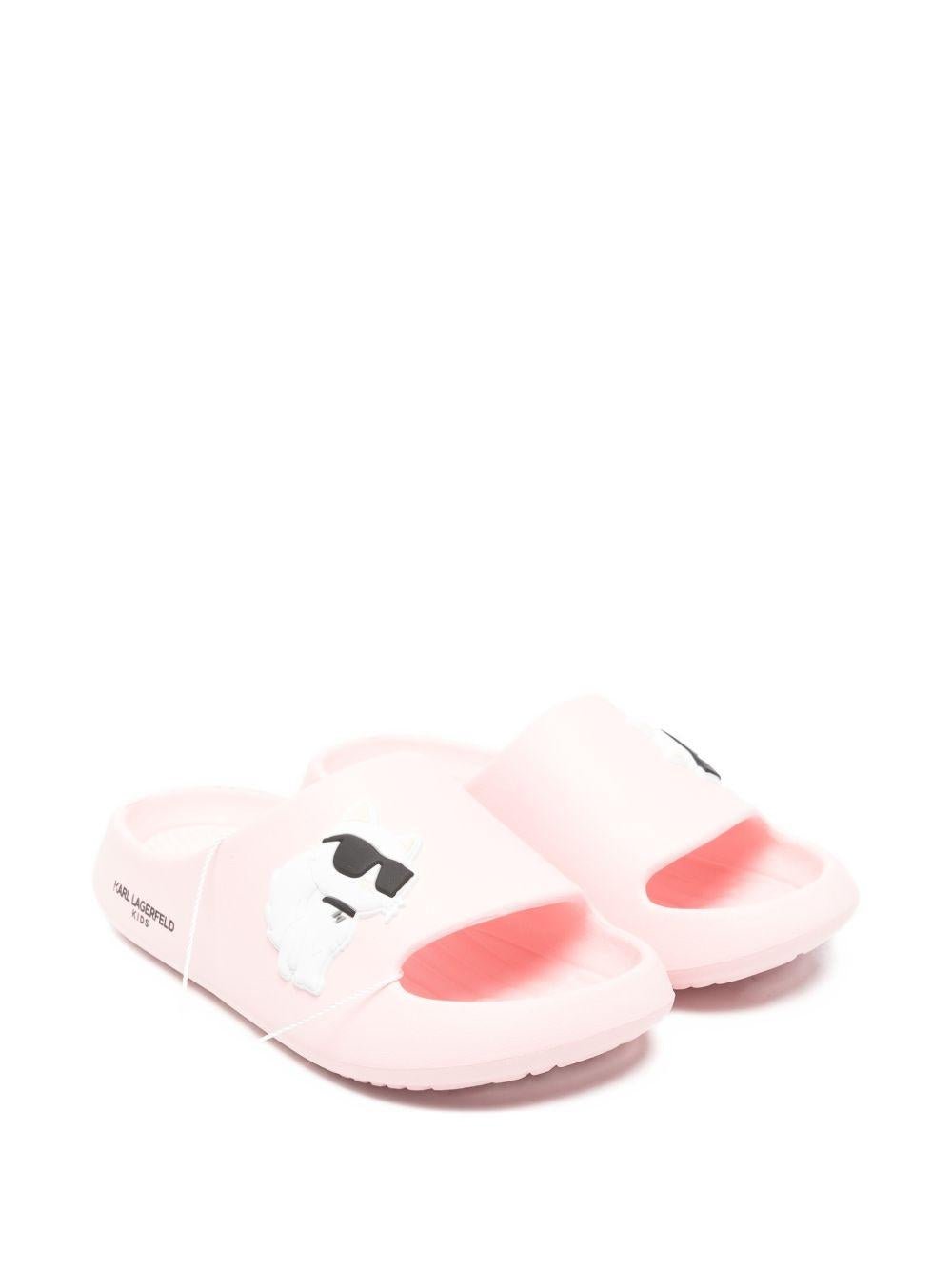 Ciabatte per bambina Karl Lagerfeld Kids rosa con plantare sagomato - Rubino Kids