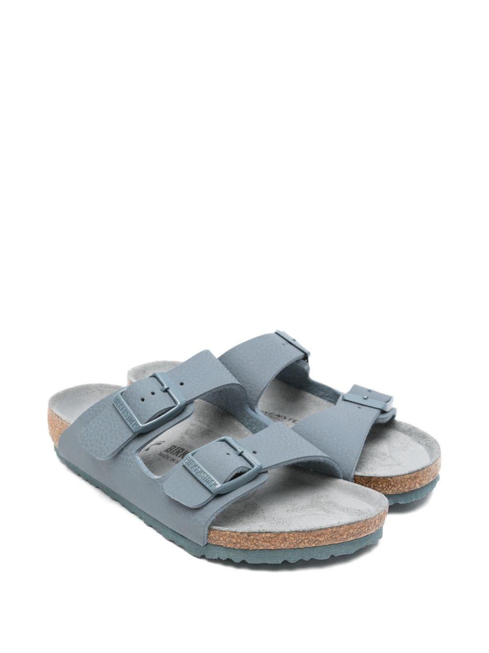 Ciabatte per bambini Birkenstock Kids Birko - Flor grigio con chiusura a fibbia - Rubino Kids