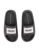 Ciabatte per bambini The Marc Jacobs Kids nere con logo in rilievo - Rubino Kids