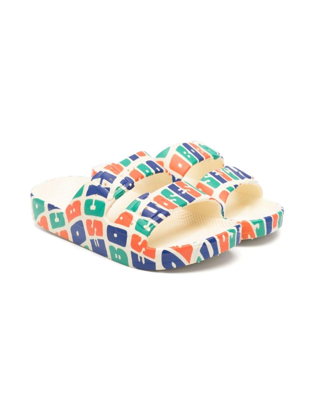 Ciabatte per bambino Bobo Choses beige con design con doppio cinturino - Rubino Kids