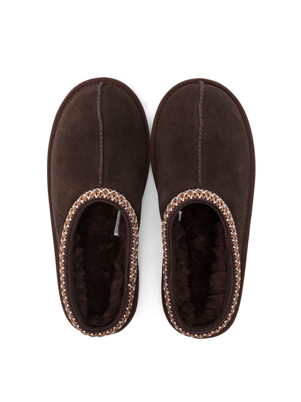 Ciabatte Tasman II Dusted Cocoa per bambina UGG Kids marroni con cuciture a contrasto - Rubino Kids